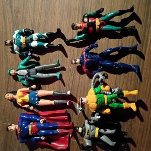 DC Comics Superhero Action Figures - Red, Blue, Green, Black